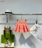 Luxury Princess Dress Kidsuits Tracksuits Designer Abibiti per neonati taglia 100-150 cm maglietta di design a manicotto volante e gonna pieghettata 24pril