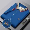 Mlshp Golf Cotton Mens Polot Shirts Luxury Sold Color Short Short Summer Business Casual Mash Groving Man Tees 240423