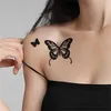 OCQ5 Tatouage Transfert imperméable Autocollants de tatouage temporaire Butterfly Rose Kawaii Transfert Flash Tatouage Femmes Col de cou Corps Art Faux Tatouages Men 240426