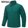 Hemden Tacvasen 1/4 Reißverschlusskragen Frühling Fleece Pullover Herren warme Sweatshirts atmungsaktives lässiges Sport -Wanderschildkrötenpullover Tops