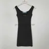 Designer Women's Casual Mini Dress Summer Brand T-shirt da donna Top canotta da donna in cotone a maglietta senza manico