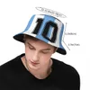 Weitkrempeln Hats Eimer Hats Argentinien Nummer 10 Eimerhut für Unisex Beach Football Floppy Hut Tren UV Schutz für Fischereifischer CS Boonie Hut J240425