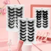 Mink 3D cílios falsos mulheres grossas maquiagem de beleza cílios falsos de olho artesanal de extensão natural Lash macio 7pairs em uma caixa