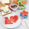 Moules Sandwich Cutter Ensemble pour enfants Animal Dinosaure en acier inoxydable Moule de pain en métal Formes à biscuits Coucheurs