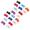 Hundekleidung 20 Stcs Haarbogen Mini Clips Welpenzubehör für kleine Hunde Polyester Pfeilbögen