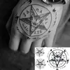 Tattoo Transfer Waterproof Temporary Tattoo Sticker Satan Lucifer Circle Steering Fake Tatto Flash Tatoo Gothic Hand back Art for Boy Women Men 240427