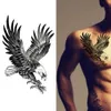 Tattoo Transfer Eagle Waterproof Temporary Body Art Arm Shoulder Chest Tattoo Sticker for Women Men 240427