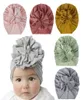 18 stilar söta spädbarn småbarn unisex blomma knut indisk turban cap barn pannband kepsar baby blommor hatt solid mjuk bomull hårband 3602088