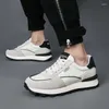 Casual Shoes Men's Leather Sports Fashion Spring och Autumn 24 Style Airy Trend