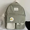 Schultaschen Girl College Student Rucksack Süßes Blumen Nylon Frauen Tasche Lady Kawaii weibliche Modebuch Trendy Travel