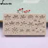 Moulds Christmas Series Snowflake Silicone Fondant Cake Mold Pastry Decoration Baking Mold Fondant Cake Decoration Tools Accessories