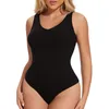 Womens Bodysuit Tummy Control Shapewear Thong Camisole Tank Tops Seamless Full Body Shaper Slimming Waist Trainer Corset 240425