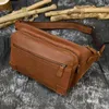 Rugzak 2024 Vintage Fanny Pack Men Women Designer Taille Bags Cowhide Crazy Horse Crossbody Body Small Sporty Mini