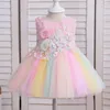 Meisjesjurken babymeisjes jurken doop doop zomer slijtage doop feest trouwjurk peuter meisjes vestido infantil 1 jaar prinseskleding d240425