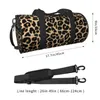 Outdoor Bags Leopard Print Gym Bag Traditional Colours Animal Portable Sports Large Luggage Custom Handbag Retro Fitness For Men