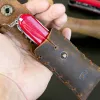 Gereedschappen Handstikte meskast Koedhider Lederen deksel schede voor legerknap 91 mm 111 mm Shell wachtwoord Wigo Happiest Storage Case