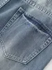 Heren jeans heren recht stretch gratis katoen casual mode denim broek gescheurd en gebleekte jeansl2404