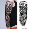 Transfert de tatouage Autocollant de tatouage temporaire imperméable Anubis Ancient Egypte Grèce Zeus Eye Full Arm FaTTO TATO FLASH Tatoo Sleeve for Men Women 240426