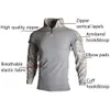 T-shirts tactiques extérieur aérir aérsoft coloré vêtements de balle de chasse uniforme tactique coque camo-chemise pantalon pantalon de genout set 240426