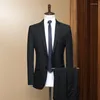 Trajes para hombres 2 piezas Men traje formal de color sólido