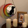 Figurine decorative Colori luminosi Pieto Ricorda Remembrance Cane Suncatcher Suncher Colore Ornamento per la perdita resistente alla dissolvenza per gli amanti significativi