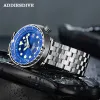 Caisses Adiesdive Tuna Series Watch Blue Dial 316L Watch en acier inoxydable Sapphire Crystal 300m Diving Watch C3 Super Lumin Hands