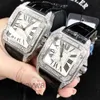 Cadran fonctionnant des montres automatiques Carter Couple Watch Shot un tour deux rondes Sandoz Mécanique Diamonds Mentins et femmes