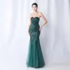 Runway Dresses YIDINGZS Women Sexy Bar Party Maxi Dress Strapless Sequin Evening Dress Long Prom Dress 31501 Y240426