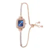 Polshorloges dames kristal diamant horloges high-end ontwerp eenvoudig lezen wijzerplaat glanzende armband voor vriendin verjaardagscadeau