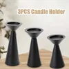 Candele 3pcs Pillar Design Candlestick Regalo romantico Home Decor Siep Set da centrotavolatte per matrimoni Iron Art soggiorno