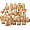 Vasi set di 22 mini boccioli di vetro ambra per decorazioni di nozze rustiche alla rinfusa Centrotavola di decorazioni per la casa chiari
