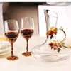 Barverktyg glas vinflaskor vin flaskor kreativitet emalj färg vinglas glas hem dekor ving glas set hem bar gåvor 240426