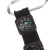 Kompass 3 i 1 klättring Compass Multifunktion Keychain Compass Thermometer Camping Survival Tools Mini Carabiner för camping Vandringsverktyg