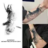 Tattoo overdracht Japanse esthetische samurai sap tattoo-stickers waterdicht duurzaam bodyguard mes semi-permanent nep tattoo arm simulatie 240426