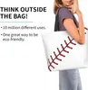 Storage Bags Baseball Large Tote Bag For Women Reusable Grocery Waterproof Shopping Handbag With Inner Pocket Travel Work Beach Gym