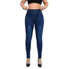 Jeans da donna High Rise perfetto Skinny Sthitchy Tummy Control Jeggings Pantaloni in denim