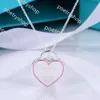 Anhänger Halsketten S Sterling Sier plattierte Liebe Herzdesigner Anhänger Halsketten für Frauen Bling Diamant leuchten kristallblau rosa rote Herzen Süße Kette Choker