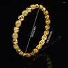 Bangle East East 4PCS Ethiopian Copper Barkles Dubai Goldlen Massion Jewelry for Women the Bride Wedding Gifts