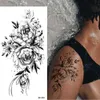 Tattoo overdracht 5 stcs sexy bloemenvogel tijdelijke waterdichte tattoo sticker meisje vlinder Cross body arm mouw borst nep totem vrouwen 240427