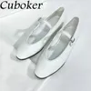Casual Shoes 2024 Brand Pearlescent Skin Leather for Women Flats Loafers Dress Spring Summer Round Toe Dance