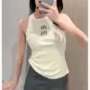 Womens Clothes T Designer Women Sexy Halter Tops Party Crop Embroidered Tank Top Spring Summer Backless Shirt