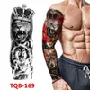 Tattoo Transfer Waterproof Temporary Tattoo Sticker Totem Geometric Full Arm Large Size Sleeve Tatoo Fake tatto flash tattoos for men women 240426