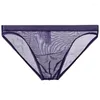 Underpants sexy biancheria intima maschio maschio trasparente a vita bassa slip mutandine mutande garza di lingerie gay traspirante vedere attraverso slip