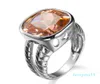 Pokręcona pary kablowa Pierścień projektant Fshion David Love Women Jewelry Vintage Antique Gift Rings2649717