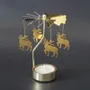 Spinner rotativo de metal Carrossel Candle Tea Light Table Table Transfer Windmill Decoration Home Elegância 240410