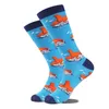Fashion Animal Food Series Trend Midtube Men's Socks