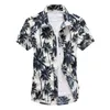 Men's Casual Shirts Palm Tree Printed Hawaiian Beach Shirt for Men 2019 Summer Short Sleeve 5XL Aloha Shirts Mens Holiday Vacation Clothing Chemise 240424