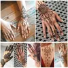 Tatuaż Transfer 16 par profesjonalny henna tatuaż tatuaż tymczasowy rąk do ciała sztuka naklejka indyjska brokat tatuaż na ślubie 240426