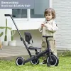 Fiets 5 in 1 peuter driewieler met oudersteerkrachtdoek voor 1,2,3 jaar oude jongens en meisjes, duw Trike, peuterfiets met Remo