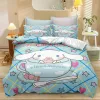 Sets Cinnamoroll Cartoon Anime niedliche Bettwäsche -Bettwäsche -Set in voller Größe Queen King Geschenk für Jungen und Mädchen Erwachsene Schlafzimmer Dekorationen